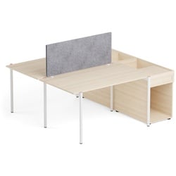 Arbeitsplatz 2 Personen BG-Line Schreibtisch mit Trennwand