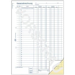 Avery Zweckform Formularbuch »Kassenabrechnung« (Einnahmen - Ausgaben) weiß, 21x29.7 cm