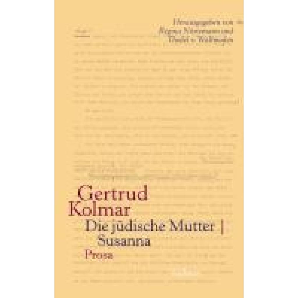 Die jüdische Mutter | Susanna (Kolmar, Gertrud)