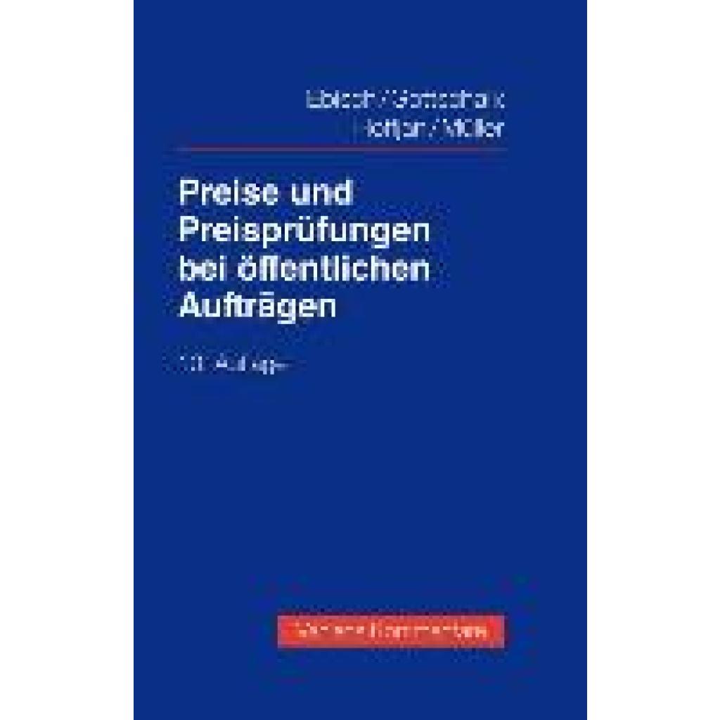 Ebisch, Hellmuth: Preise und Preisprüfungen bei öffentlichen Aufträgen