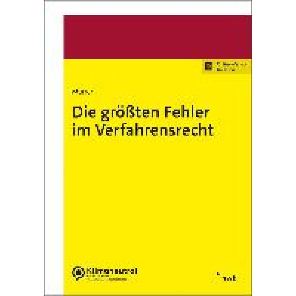 Die größten Fehler im Verfahrensrecht (Murrer, Georg)